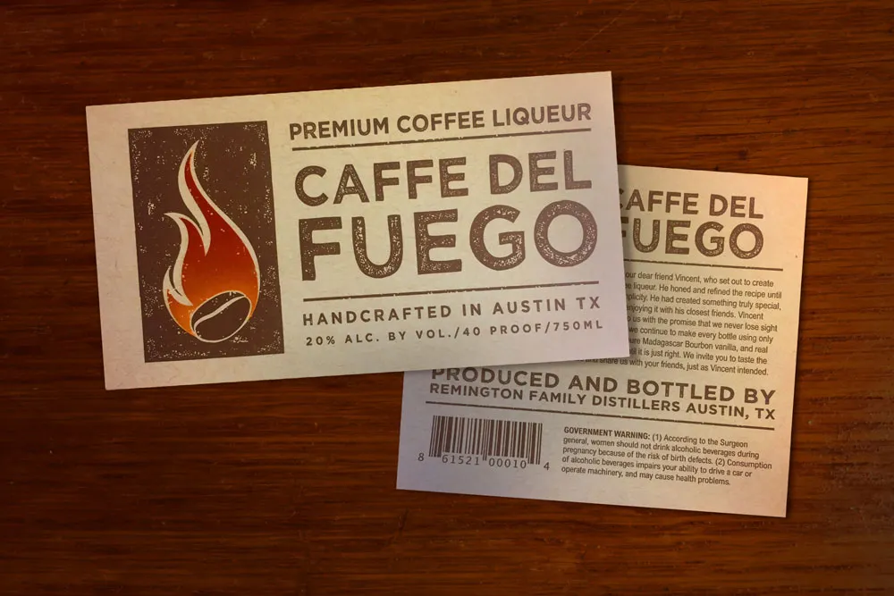 Caffe Del Fuego -  Label Design