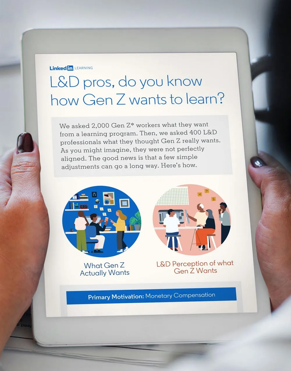 LinkedIn Learning - Infographic - on iPads